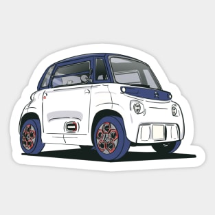 Citroen Ami electric car in white Sticker